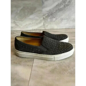 M. Gemi Shoes Women's US 10 40.5 Black Woven Nubuck Leather Slip On Sneaker